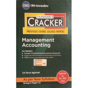 Taxmann's Management Accounting (MA) Cracker for CMA Inter December 2023 Exam [New Syllabus 2022] by Tarun Agarwal
